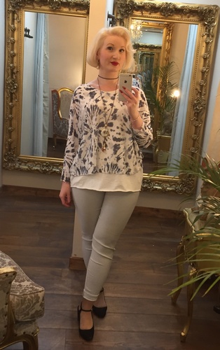 Starlight Top White/Blue