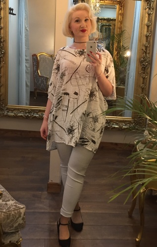 Slash Tunic Top White