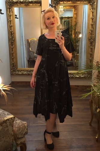Print Dress Black