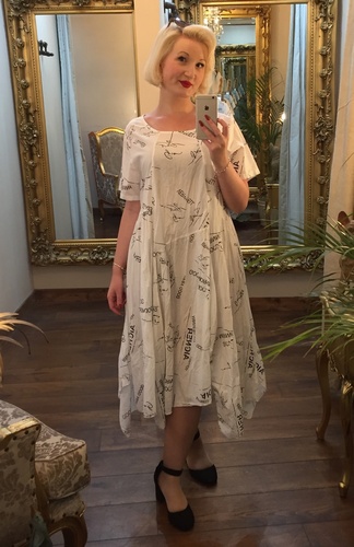 Print Dress White
