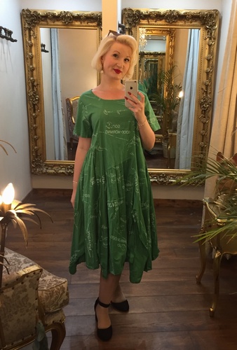 Print Dress Green