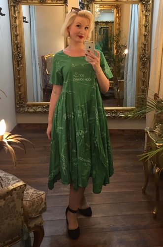 Print Dress Green