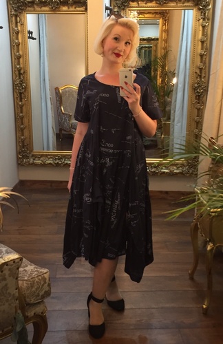 Print Dress Navy