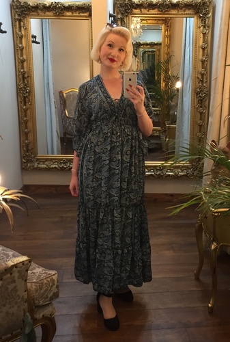 Silk Dress Navy