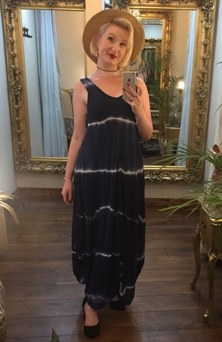 Tye Dye Dress Navy