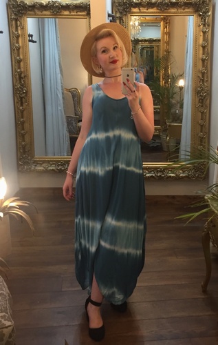 Tye Dye Dress Teal