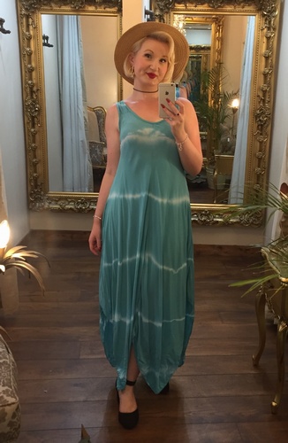 Tye Dye Dress Aqua