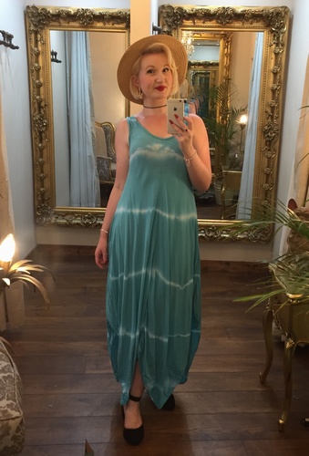 Tye Dye Dress Aqua
