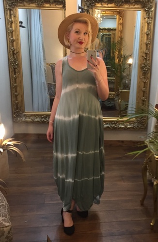 Tye Dye Dress Khaki