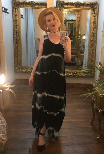Tye Dye Dress Black