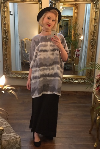 Pure Linen Tunic Grey