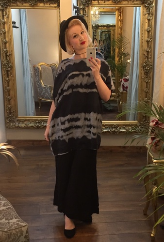 Pure Linen Tunic Navy