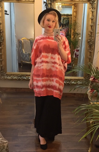 Pure Linen Tunic Coral