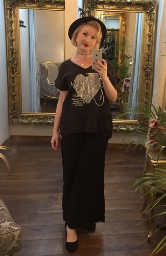 Cotton Heart Tee Brown