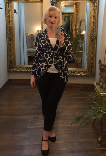 Pattern Vest Top Navy