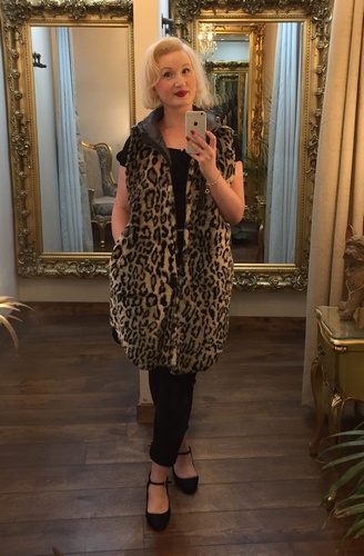 Faux Fur Gilet Grey