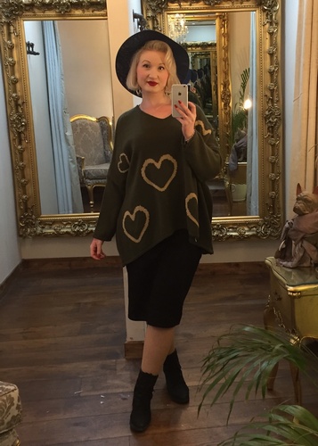 Heart Jumper khaki
