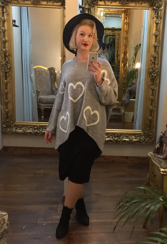 Heart Jumper Grey