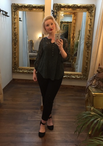 Donna Top Charcoal