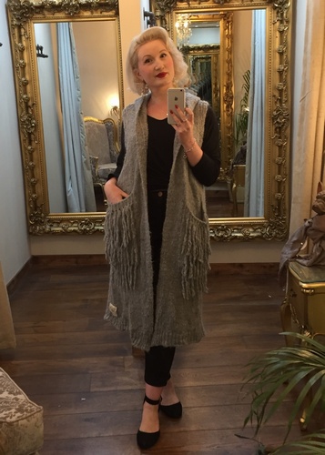 Tosca Raggy Cardigan Grey