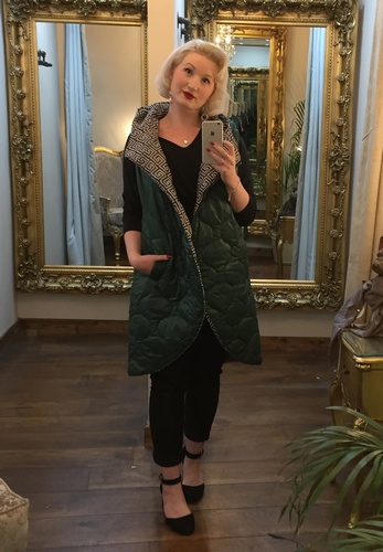 Designer Inspired Gilet Green