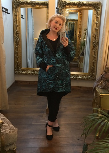 Print Jacket Teal