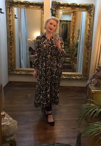 GH Cotton Dress Black/Beige