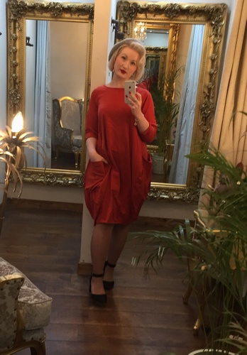 Pkt Dress Rust