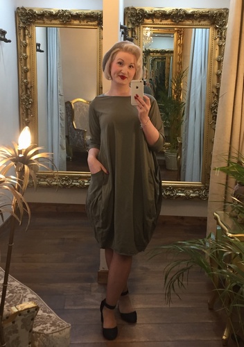 Pkt Dress Khaki
