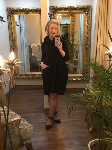 Scarf Tunic Dress Black