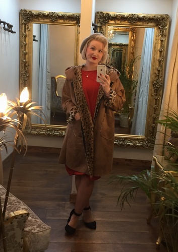Super Soft Leopard Coat Tan