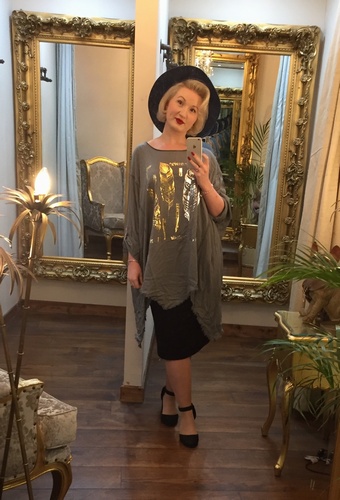 Feather Tunic Grey
