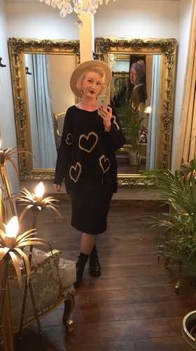 Heart knit Black