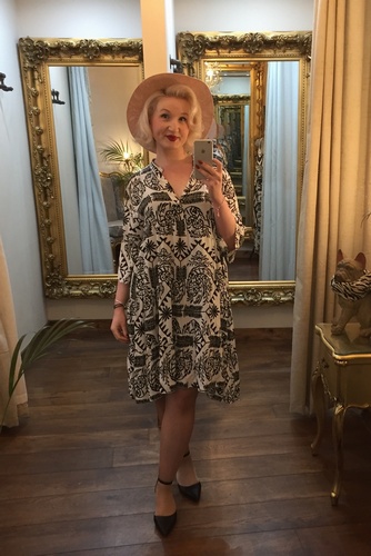 Print Tunic Dress Black