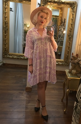 Print Tunic Dress Lilac