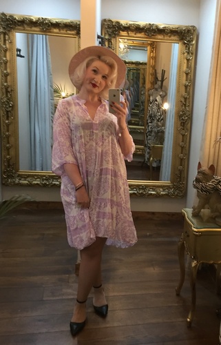 Print Tunic Dress Lilac
