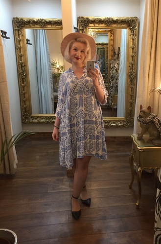 Print Tunic Dress Blue