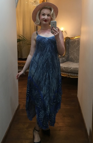 Boho Dress Denim Blue