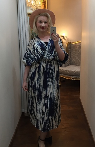 Splash Dress Navy