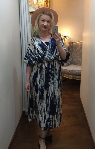 Splash Dress Navy