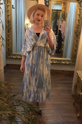 Splash Dress Powder Blue