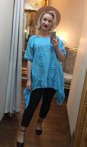 RG Tunic Dress Aqua Blue