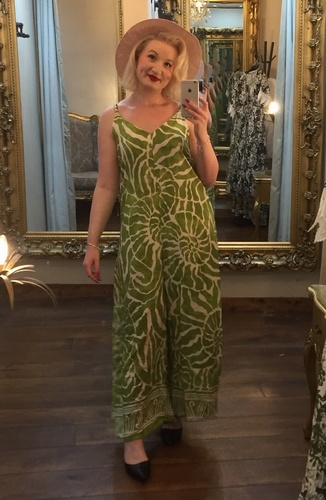 Aztec Jumpsuit Olive Green