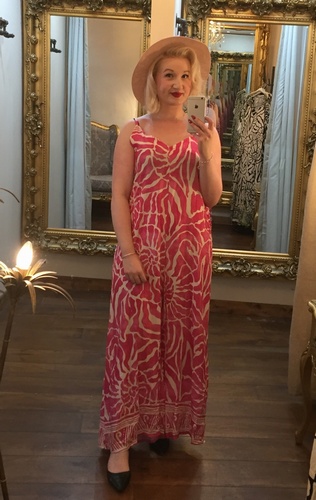 Aztec Jumpsuit  Cerise
