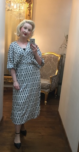 Chevron Dress White