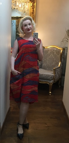 Wave Dress Red