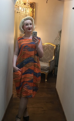 Wave Dress Orange