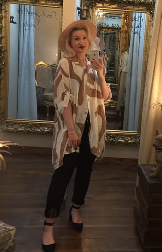 Mara Shirt White/Camel