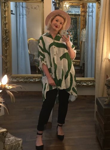 Mara Shirt White/Green