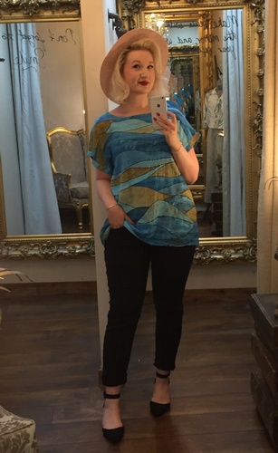 Wave Top Aqua Blue